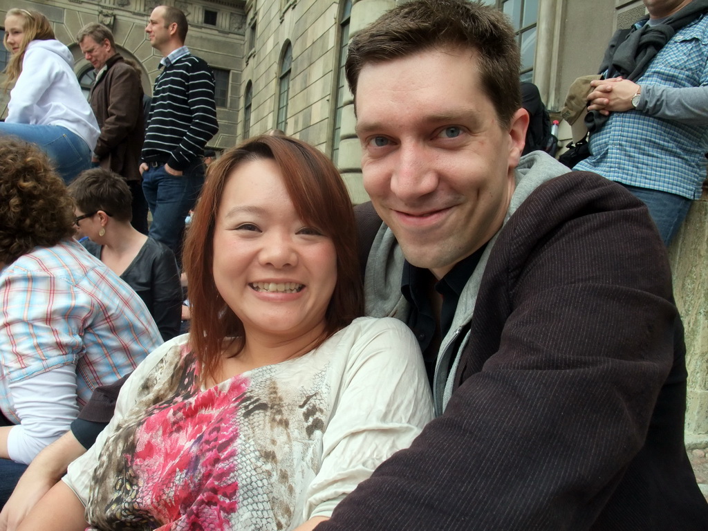 Tim and Miaomiao at the Outer Court of the Stockholm Palace