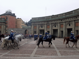 Changing of the guards, at the Outer Court of the Stockholm Palace