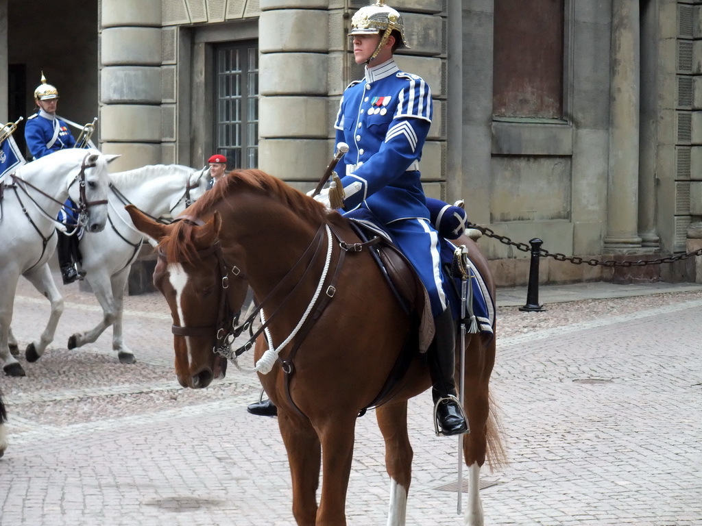 Changing of the guards, at the Outer Court of the Stockholm Palace