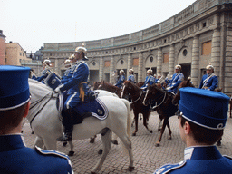 Changing of the guards, at the Outer Court of the Stockholm Palace
