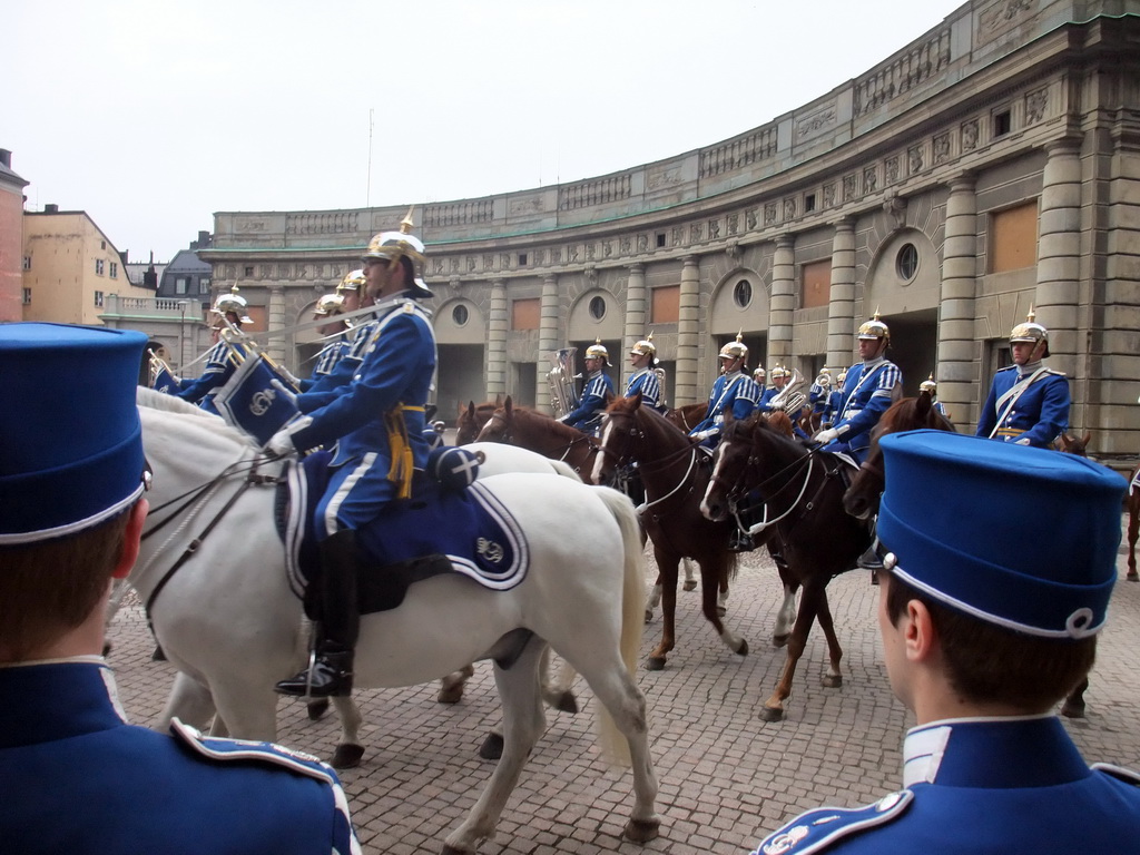 Changing of the guards, at the Outer Court of the Stockholm Palace