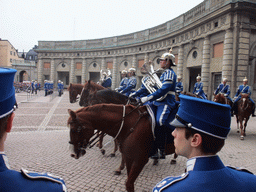 Changing of the guards, at the Outer Court of the Stockholm Palace