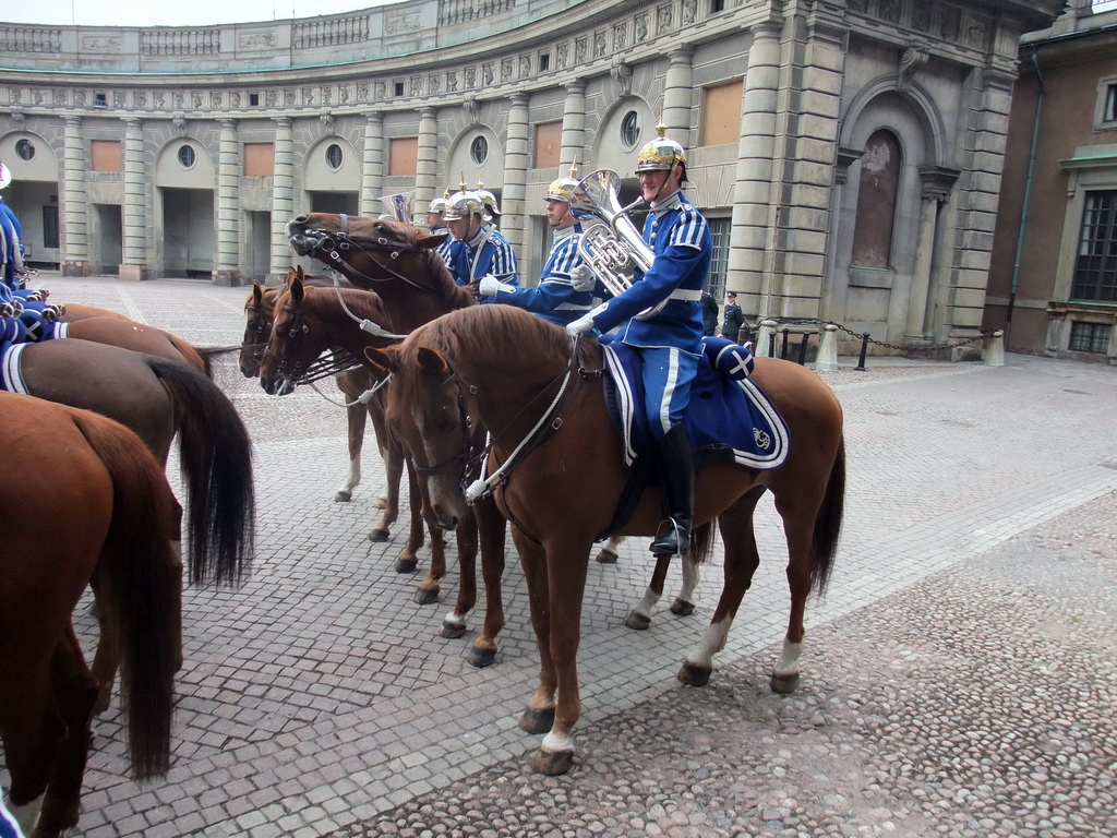 Changing of the guards, at the Outer Court of the Stockholm Palace