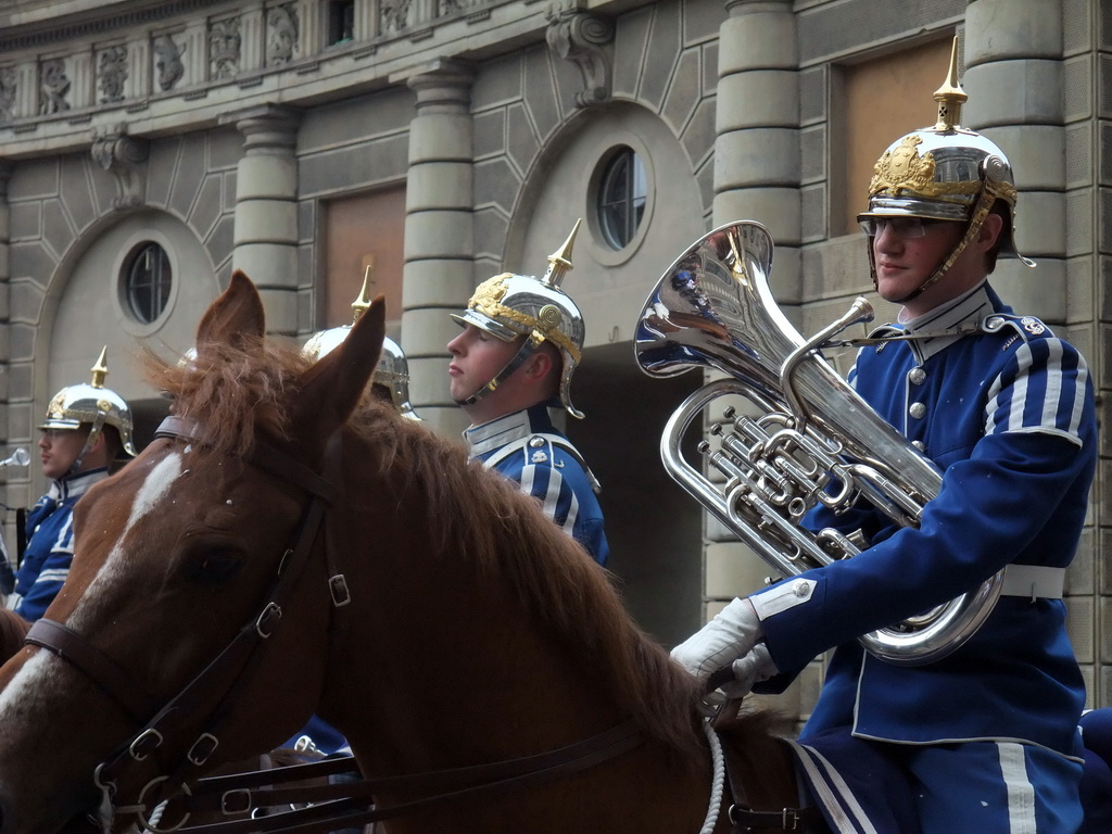 Changing of the guards, at the Outer Court of the Stockholm Palace