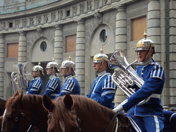 Changing of the guards, at the Outer Court of the Stockholm Palace