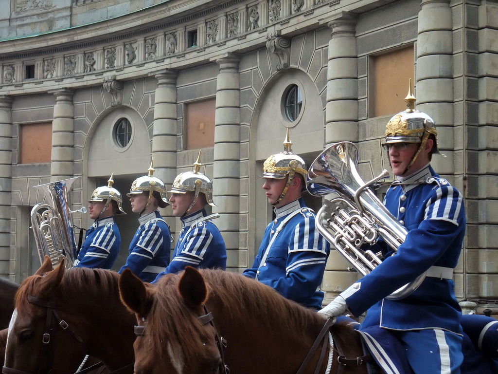 Changing of the guards, at the Outer Court of the Stockholm Palace