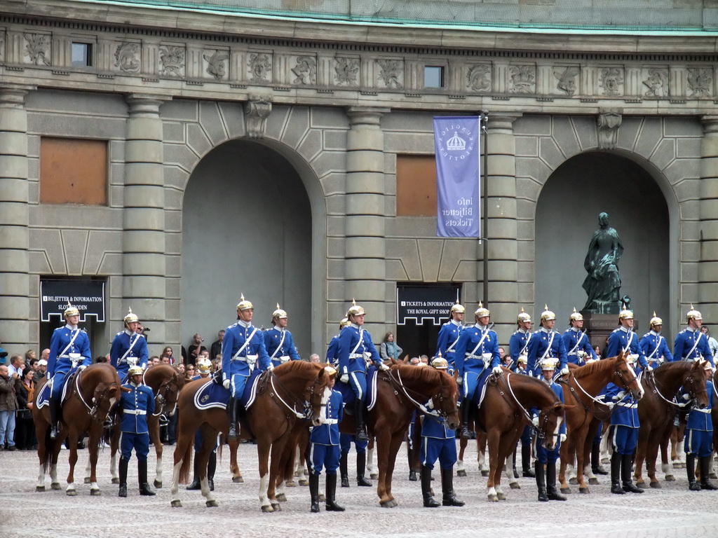 Changing of the guards, at the Outer Court of the Stockholm Palace