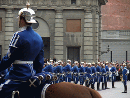 Changing of the guards, at the Outer Court of the Stockholm Palace