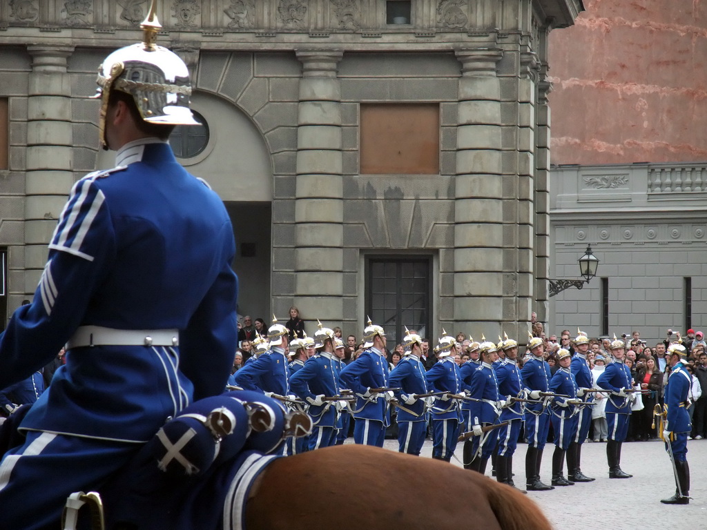 Changing of the guards, at the Outer Court of the Stockholm Palace