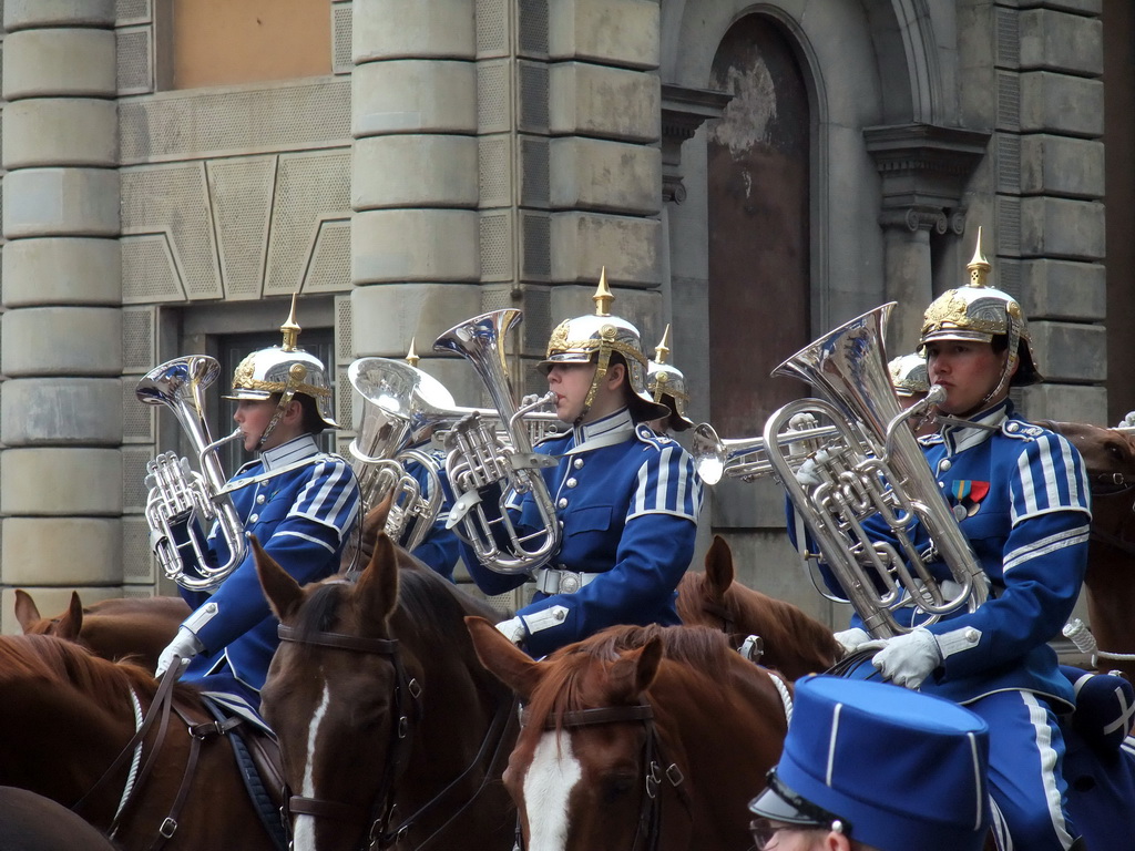 Changing of the guards, at the Outer Court of the Stockholm Palace