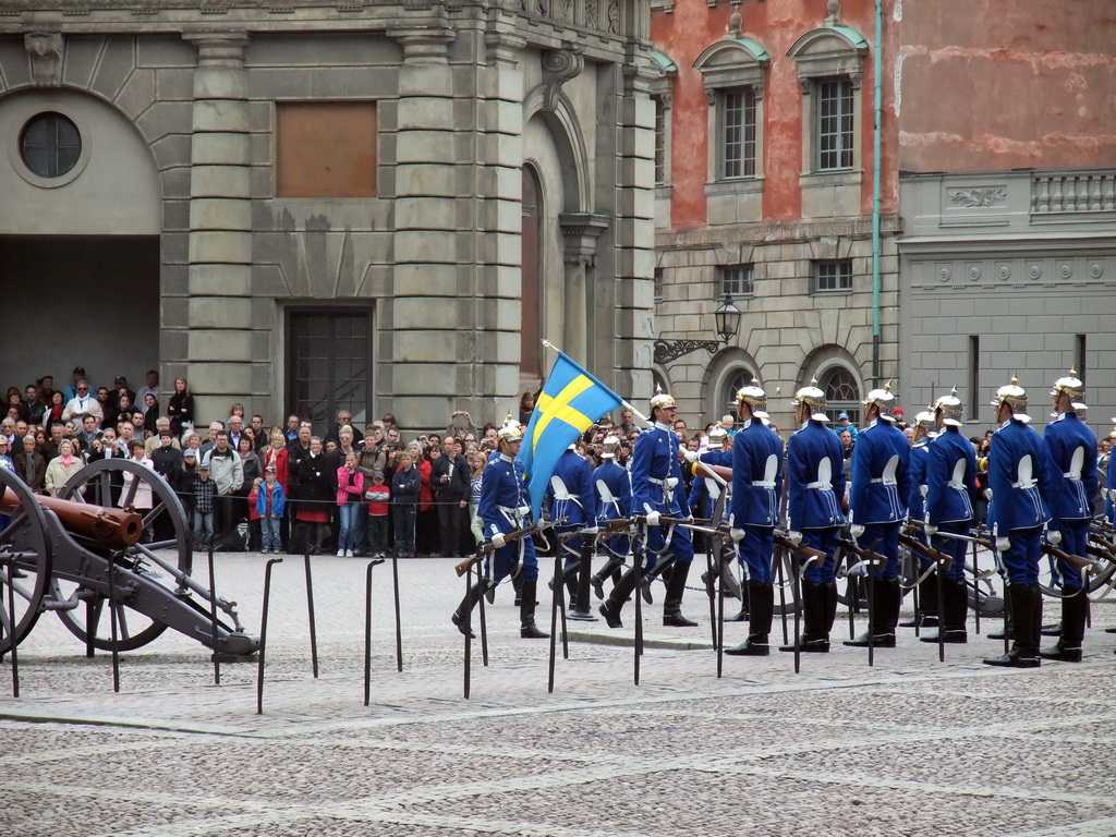 Changing of the guards, at the Outer Court of the Stockholm Palace