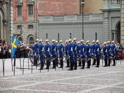 Changing of the guards, at the Outer Court of the Stockholm Palace