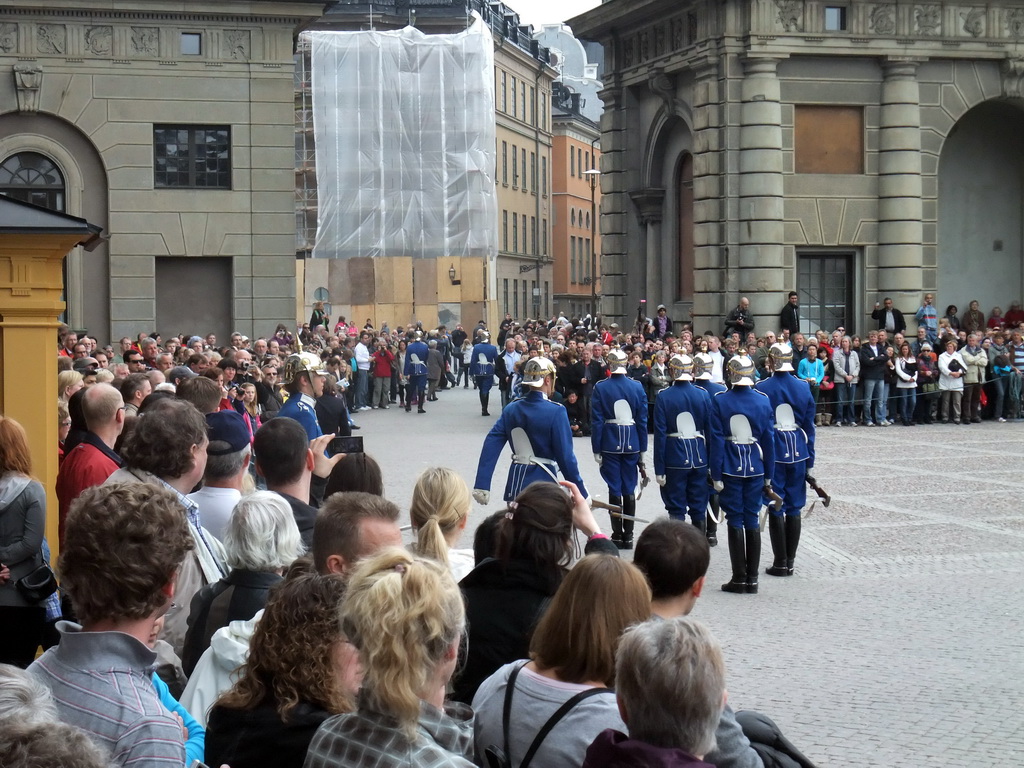 Changing of the guards, at the Outer Court of the Stockholm Palace