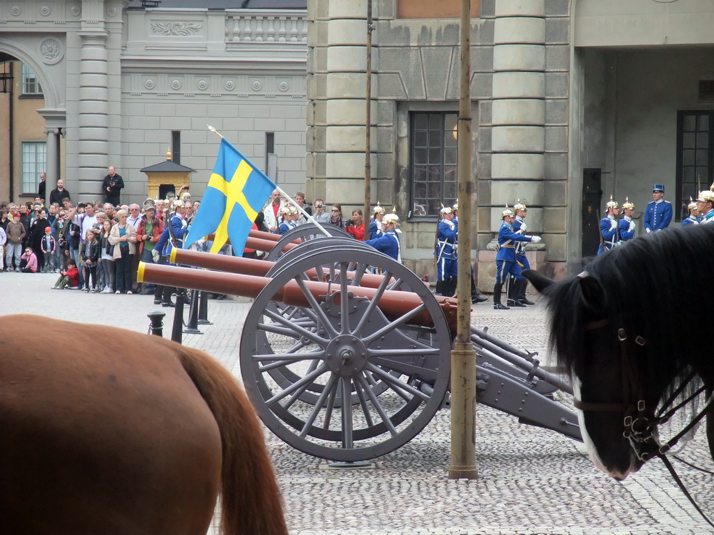 Changing of the guards, at the Outer Court of the Stockholm Palace