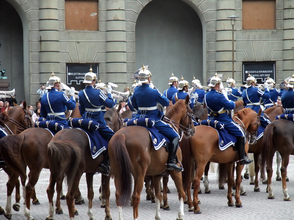 Changing of the guards, at the Outer Court of the Stockholm Palace