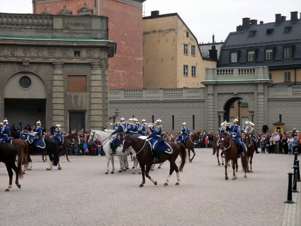 Changing of the guards, at the Outer Court of the Stockholm Palace