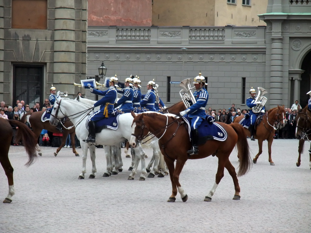 Changing of the guards, at the Outer Court of the Stockholm Palace