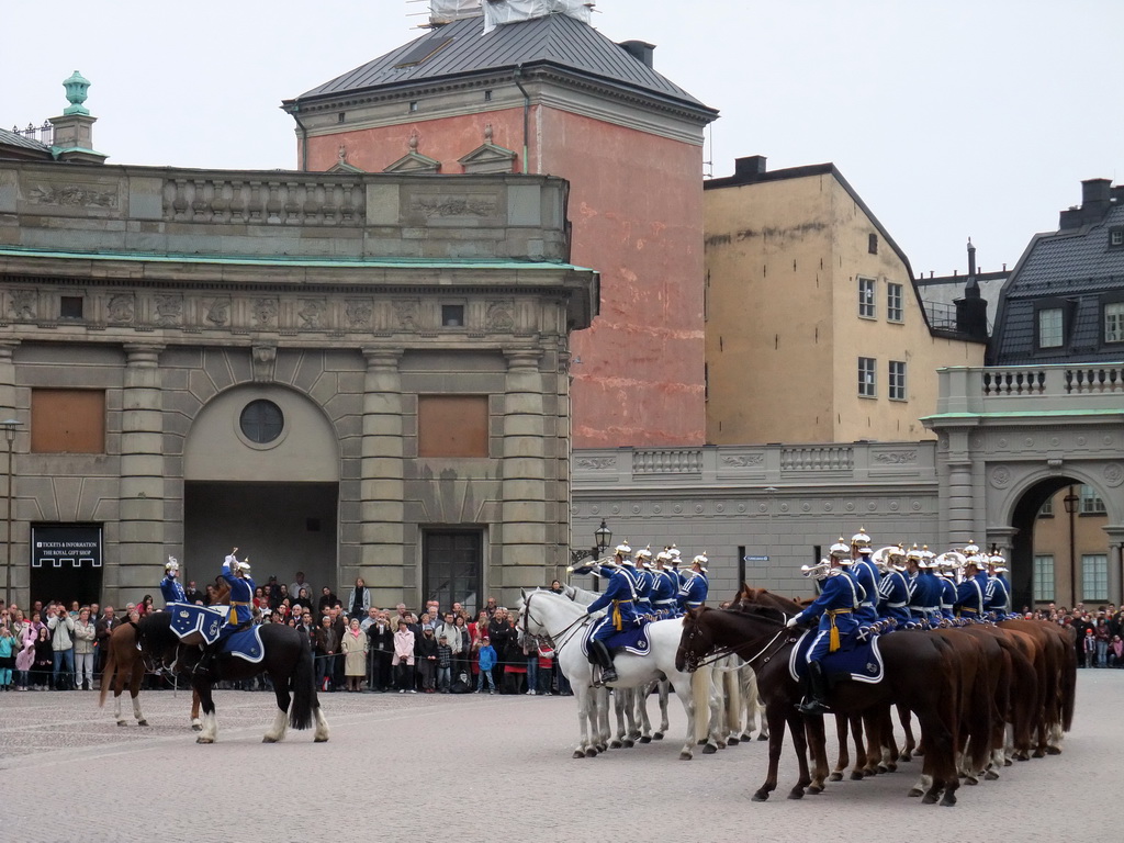 Changing of the guards, at the Outer Court of the Stockholm Palace