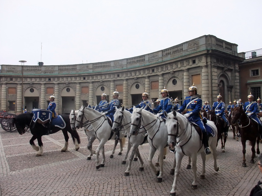 Changing of the guards, at the Outer Court of the Stockholm Palace