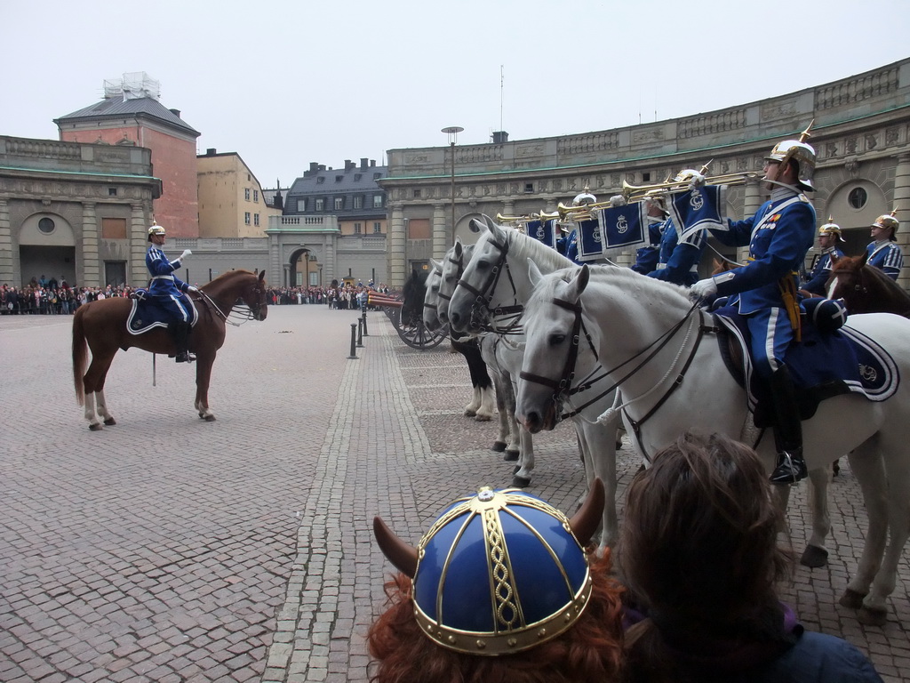 Changing of the guards, at the Outer Court of the Stockholm Palace