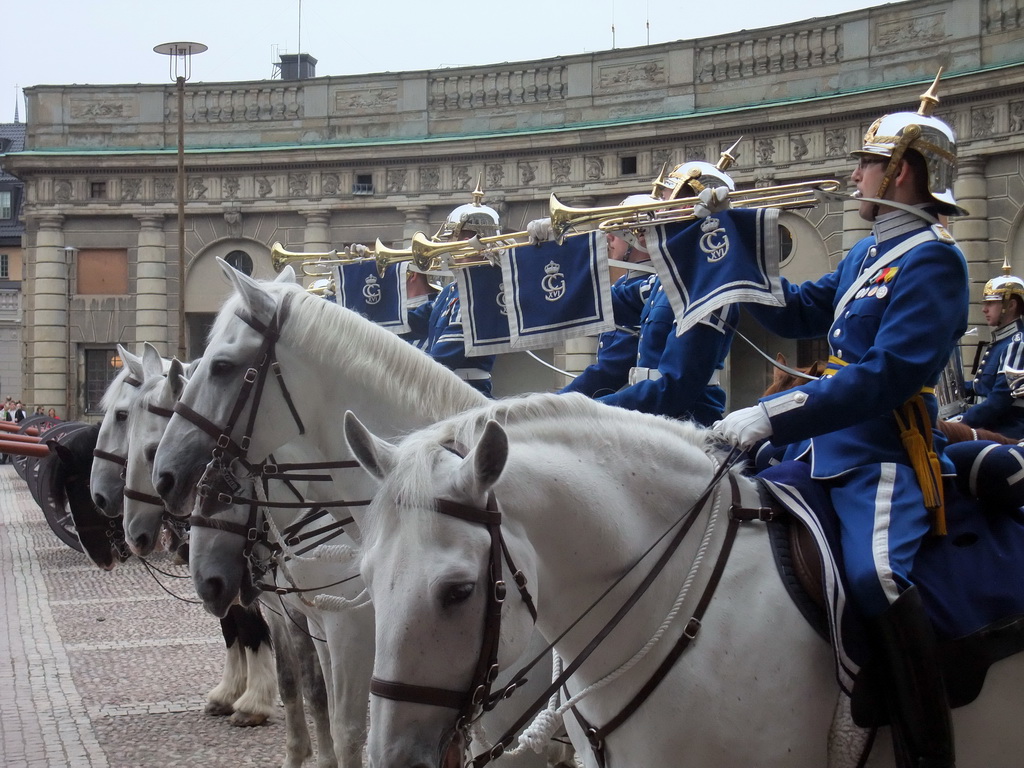 Changing of the guards, at the Outer Court of the Stockholm Palace