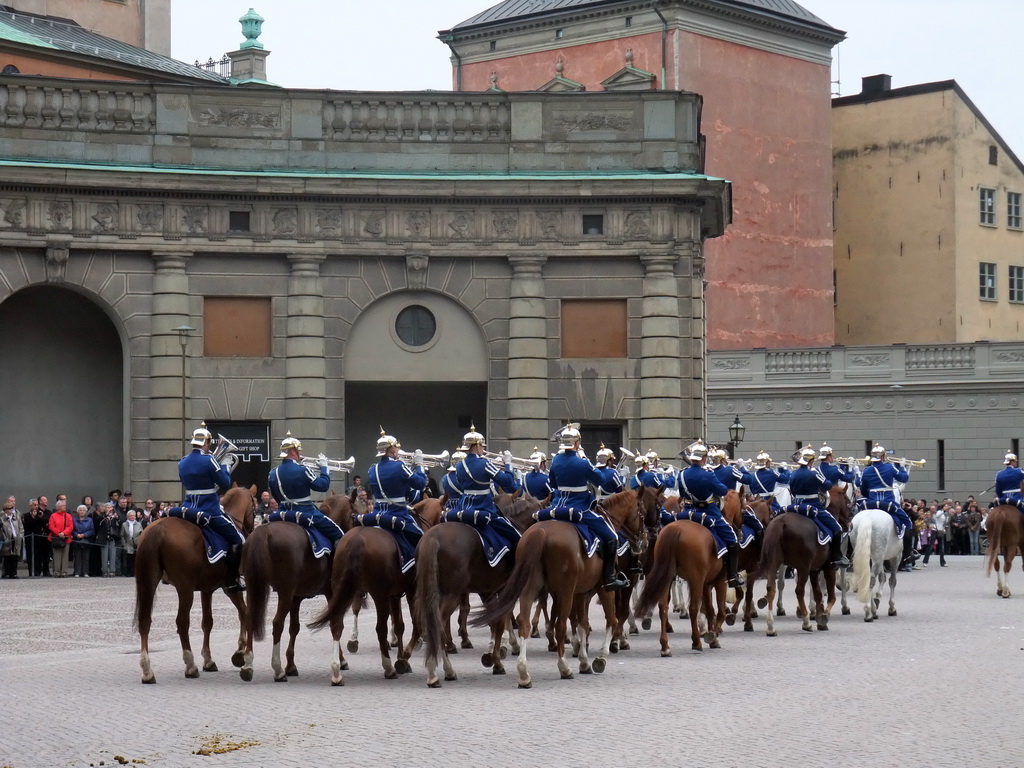 Changing of the guards, at the Outer Court of the Stockholm Palace