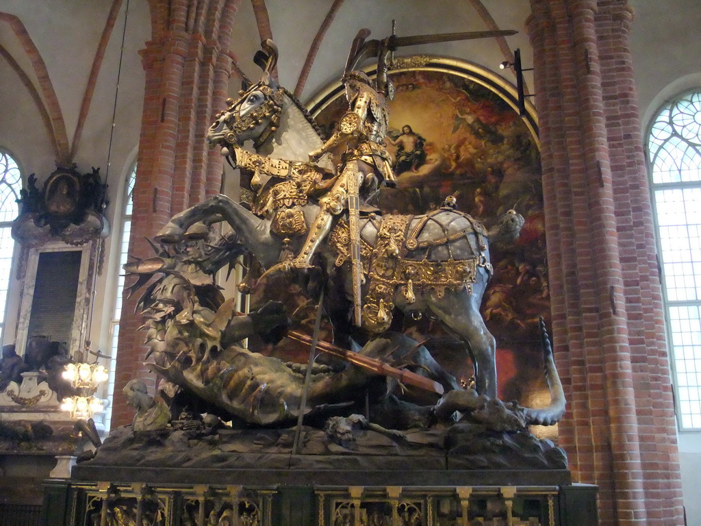 Statue of Saint George and the Dragon in the Saint Nicolaus Church