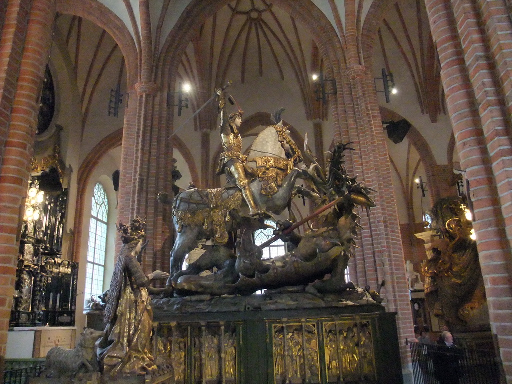 Statue of Saint George and the Dragon in the Saint Nicolaus Church