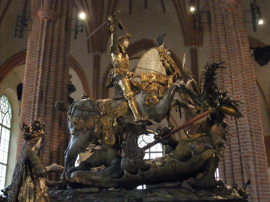 Statue of Saint George and the Dragon in the Saint Nicolaus Church