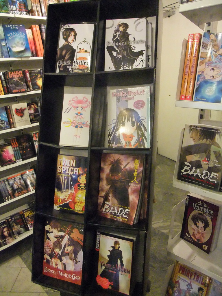 Japanese books in a shop in the Västerlanggatan shopping street