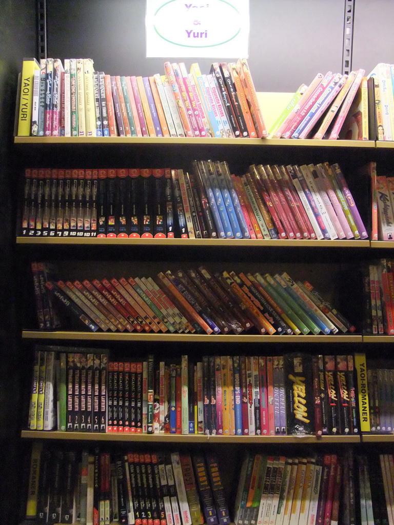 Japanese books in a shop in the Västerlanggatan shopping street