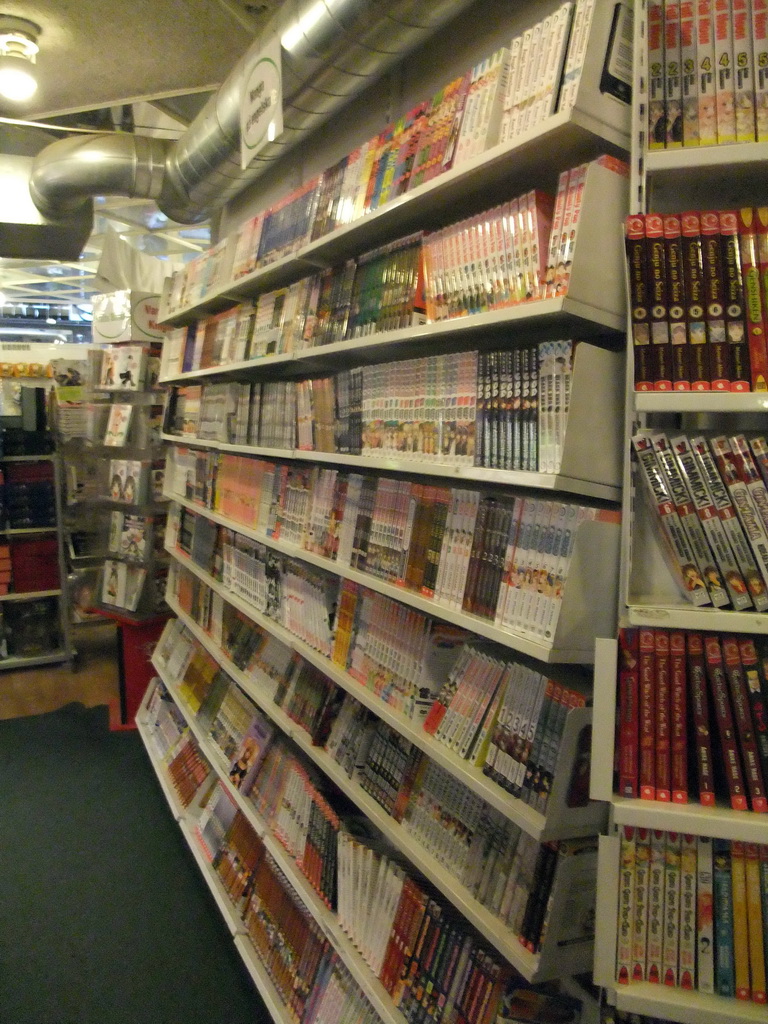 Japanese books in a shop in the Västerlanggatan shopping street