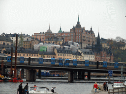 Subway and buildings in the Södermalm neighborhood, from Mälartorget square