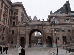 The northwest gate of the Riksdag building