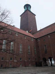 The Borgargarden courtyard and main tower of the Stockholm City Hall