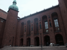 The Borgargarden courtyard and side tower of the Stockholm City Hall