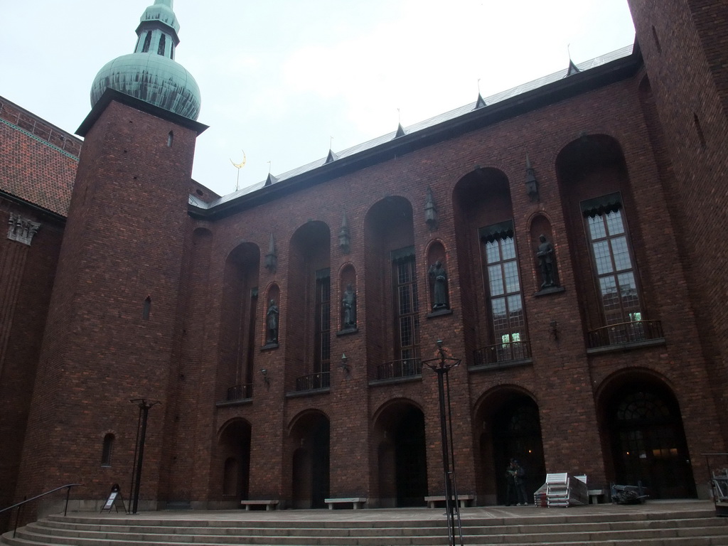 The Borgargarden courtyard and side tower of the Stockholm City Hall
