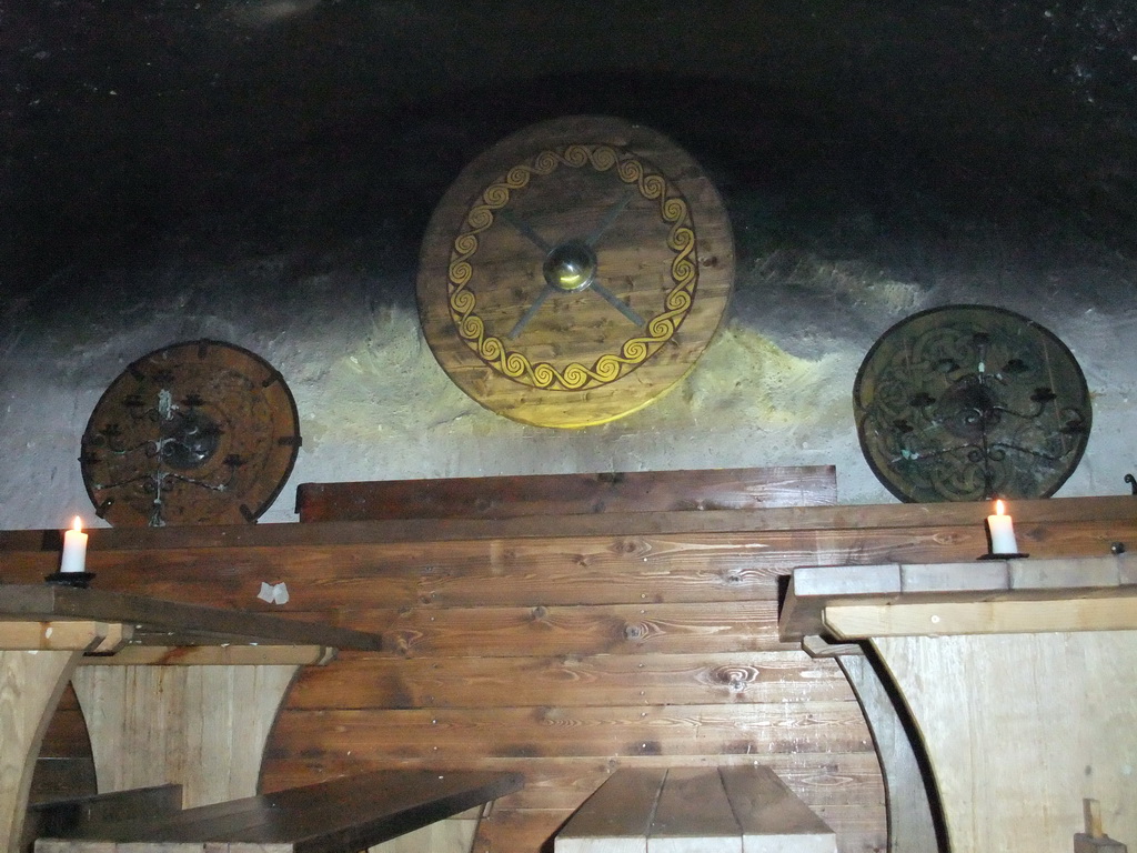 Medieval shields in the Medeltidskrogen Sjätte Tunnan restaurant