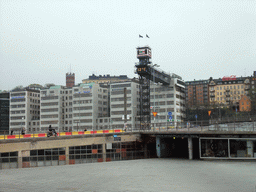 The Katarina Elevator and houses in the Södermalm neighborhood