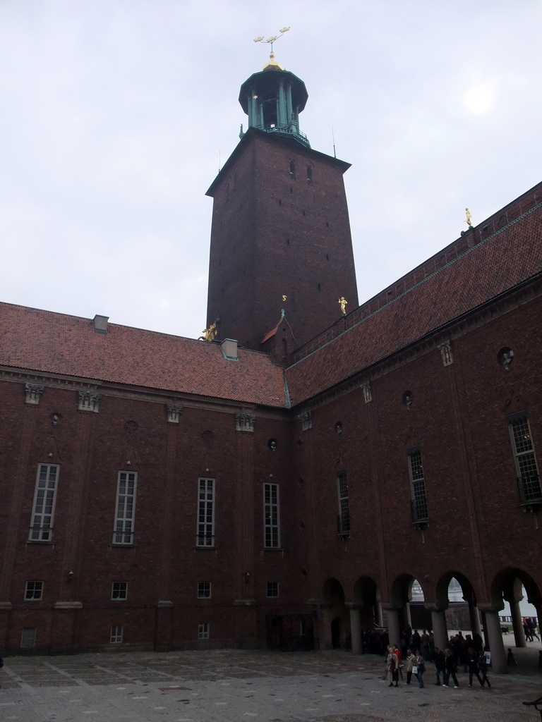 The Borgargarden courtyard and main tower of the Stockholm City Hall