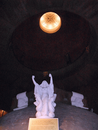 Statues in the Tower Museum and dome of the main tower of the Stockholm City Hall