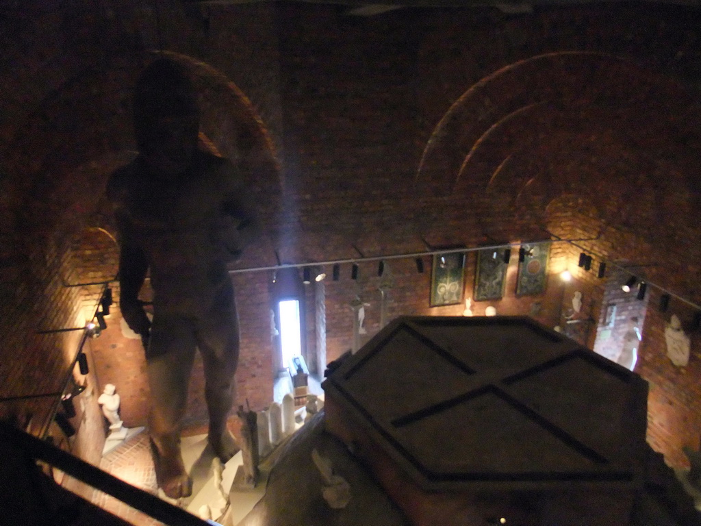 The statue of Erik the Saint and other statues in the Tower Museum in the main tower of the Stockholm City Hall