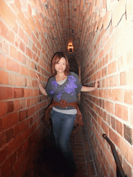 Miaomiao in the corridor of the main tower of the Stockholm City Hall