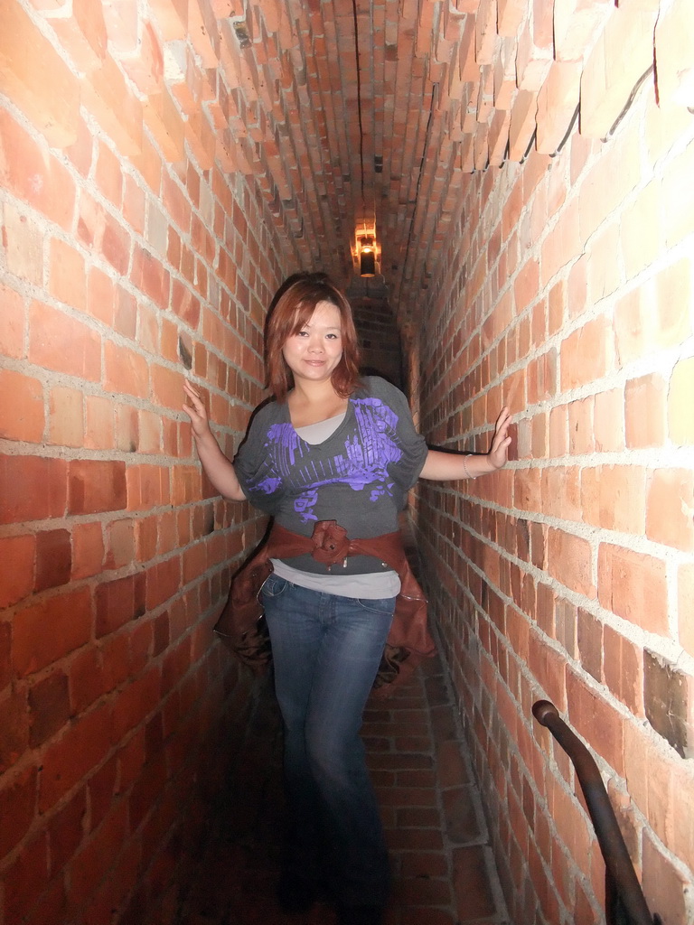 Miaomiao in the corridor of the main tower of the Stockholm City Hall