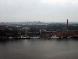 View on the Riddarfjärden bay and the Södermalm neighborhood, from the top of the main tower of the Stockholm City Hall