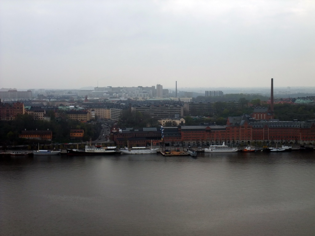 View on the Riddarfjärden bay and the Södermalm neighborhood, from the top of the main tower of the Stockholm City Hall