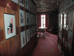 Room in the Stockholm City Hall, with portraits hanging on the wall