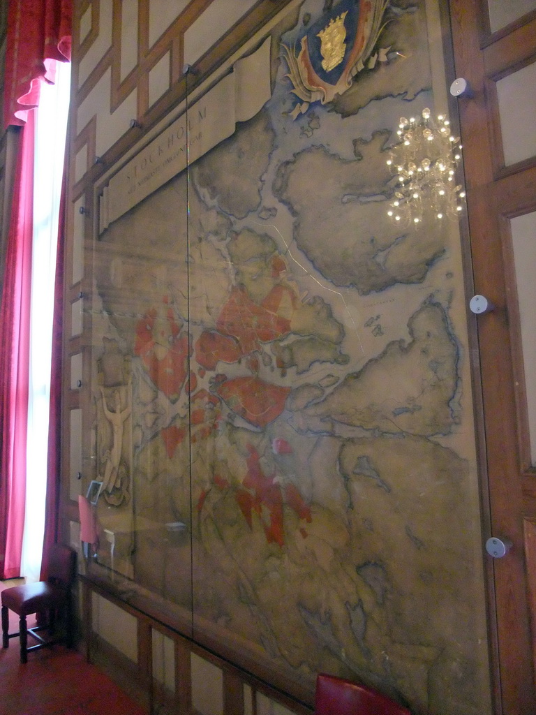 Map of Stockholm, in the Council Hall of the Stockholm City Hall