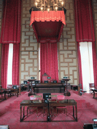 Desks in the Council Hall of the Stockholm City Hall