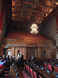 Miaomiao in the Council Hall of the Stockholm City Hall
